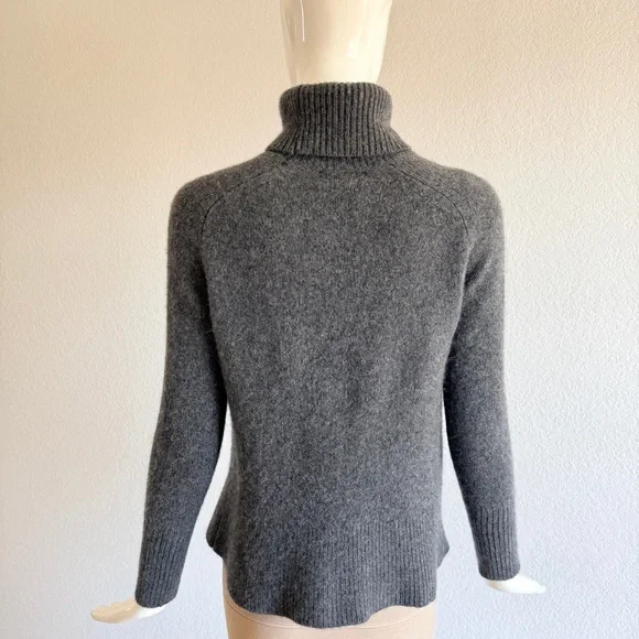 J. Crew Grey Cashmere Turtleneck Sweater - Picture 5 of 10